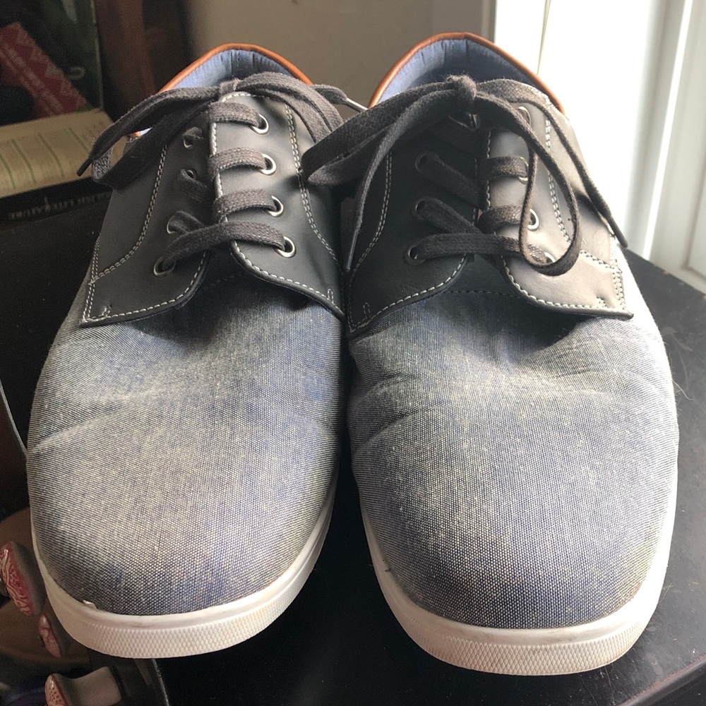 Bruno Marc Riviera-01 denim like textile lace up shoes size 13